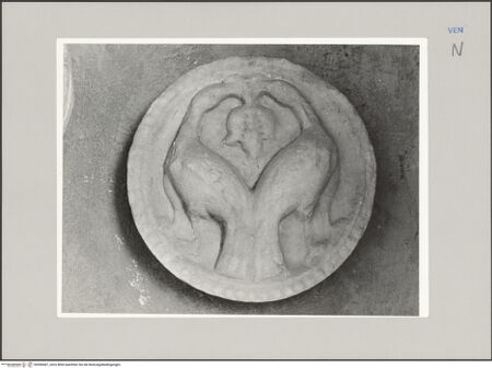 Vorderseite von unbekannt [https://www.deutsche-digitale-bibliothek.de/content/lizenzen/rv-ez/] Tondo mit zwei Pfauen - , bh590467_recto. Foto.