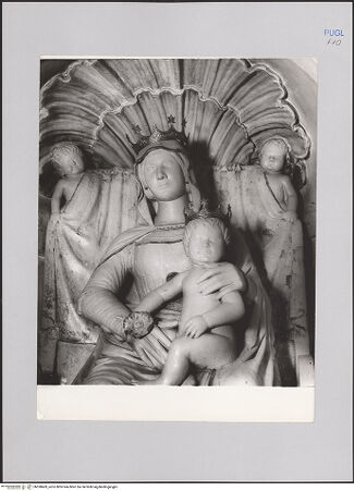 Vorderseite von Guido, Giovanni, Lecce [https://www.deutsche-digitale-bibliothek.de/content/lizenzen/rv-ez/] Thronende Madonna und Madonna von Loreto - Detail: Oberkörper, bh590469_recto. Foto.