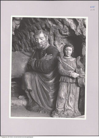 Vorderseite von Sopr. BAS Matera [https://www.deutsche-digitale-bibliothek.de/content/lizenzen/rv-ez/] Krippe  - Detail: Josef und Engel, bh590497_recto. Foto.