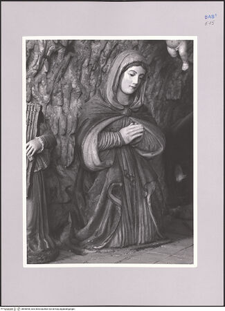 Vorderseite von Sopr. BAS Matera [https://www.deutsche-digitale-bibliothek.de/content/lizenzen/rv-ez/] Krippe  - Detail: Maria, bh590498_recto. Foto.