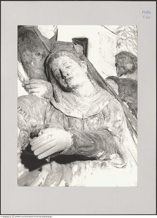 Vorderseite von Guido, Giovanni, Lecce [https://www.deutsche-digitale-bibliothek.de/content/lizenzen/rv-ez/] Krippe - Detail: Maria, Oberkörper, bh590507_recto. Foto.