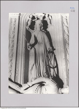 Vorderseite von Bibliotheca Hertziana [https://www.deutsche-digitale-bibliothek.de/content/lizenzen/rv-fz/] Altar der Heiligen Katharina - Detail: Heilige Katharina, bh590528_recto. Foto: Negri Arnoldi, Francesco.