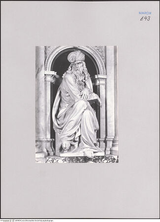 Vorderseite von ICCD [https://www.deutsche-digitale-bibliothek.de/content/lizenzen/rv-ez/] Marmorverkleidung der Casa SantaWestfassadeJeremia - , bh590534_recto. Foto.