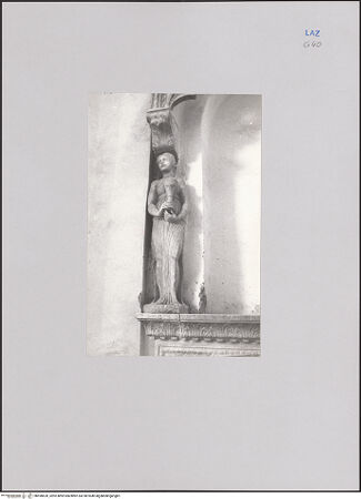 Vorderseite von unbekannt [https://www.deutsche-digitale-bibliothek.de/content/lizenzen/rv-ez/] Grabmal des Ranuccio Farnese und seiner Familie - Detail: linker Kandelabertragender Engel, bh590620_recto. Foto: Negri Arnoldi, Francesco.