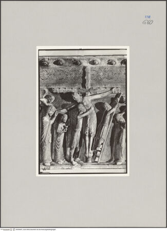 Vorderseite von unbekannt [https://www.deutsche-digitale-bibliothek.de/content/lizenzen/rv-fz/] Kreuzabnahme - Detail: Kreuzabnahme, bh590687_recto. Foto.