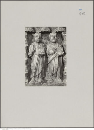 Vorderseite von Rotalfoto, Milano [https://www.deutsche-digitale-bibliothek.de/content/lizenzen/rv-fz/] Hauptaltar - Detail: Die Apostel Philippus und Jakobus, bh590692_recto. Foto.