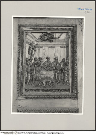 Vorderseite von Bibliotheca Hertziana [http://creativecommons.org/licenses/by-nc-sa/4.0/] Geschnitzte Türflügel - Rechter Flügel, mittlere Szene: Marter des heiligen Valeria, bh590826_recto. Foto: Negri Arnoldi, Francesco.