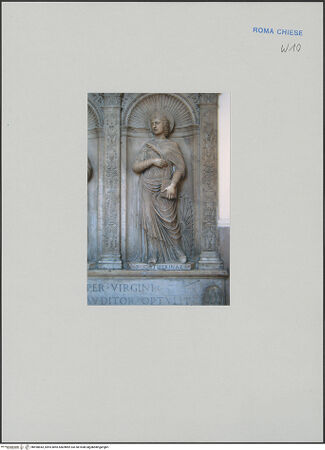 Vorderseite von unbekannt [https://www.deutsche-digitale-bibliothek.de/content/lizenzen/rv-fz/] Altar mit Maria und den Heiligen Katharina von Alexandrien (rechts) und Augustinus (links) - Heilige Katharina, bh590843_recto. Foto: Negri Arnoldi, Francesco.