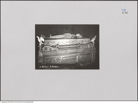 Vorderseite von Lisoni, Alessandro [https://www.deutsche-digitale-bibliothek.de/content/lizenzen/rv-fz/] Grabmal der heiligen Christina - , bh590896_recto. Foto.