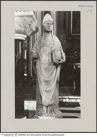 Vorderseite von unbekannt [https://www.deutsche-digitale-bibliothek.de/content/lizenzen/rv-fz/] Heiliger Gregorius - Gesamtansicht, bh590905_recto. Foto.