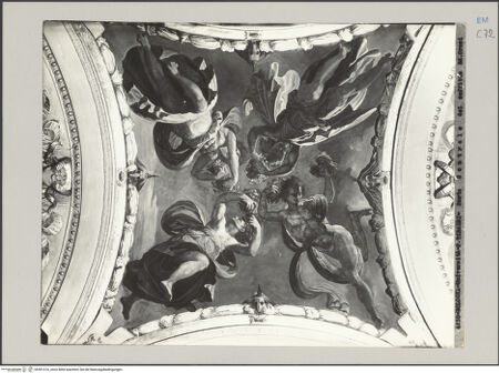 Vorderseite von Croci [https://rightsstatements.org/page/CNE/1.0/] Abenteuer des Odysseus - Zentraler Deckenspiegel, bh591316_recto. Foto.