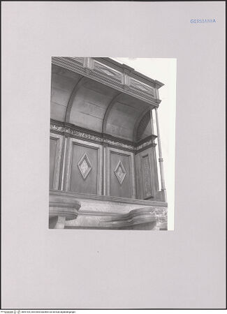 Vorderseite von Bibliotheca Hertziana [https://rightsstatements.org/page/CNE/1.0/] Chorgestühl - , bh591425_recto. Foto: Kruft, Hanno-Walter.