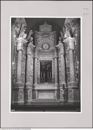 Vorderseite von Bibliotheca Hertziana [https://rightsstatements.org/page/CNE/1.0/] Altar des heiligen Franziskus von Paola - Gesamtansicht, bh591459_recto. Foto: Kruft, Hanno-Walter.