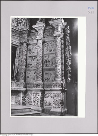 Vorderseite von Bibliotheca Hertziana [https://rightsstatements.org/page/CNE/1.0/] Altar des heiligen Franziskus von Paola - Detail: rechter Flügel, Geschichten aus dem Leben des Heiligen, bh591461_recto. Foto: Kruft, Hanno-Walter.