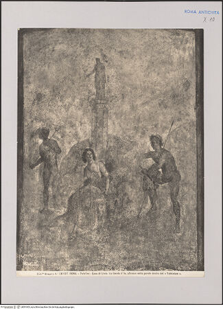 Vorderseite von Alinari [https://www.deutsche-digitale-bibliothek.de/content/lizenzen/rv-ez/] InnenausmalungMythologische Szenen und Scheinarchitektur mit geöffneten Fenstern - Hermes befreit die von Argos bewachte Io, bh591603_recto. Foto.