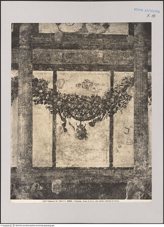 Vorderseite von Alinari [https://www.deutsche-digitale-bibliothek.de/content/lizenzen/rv-ez/] InnenausmalungFresken mit Scheinarchitektur und Dekor aus Festons - Detail: Interkolumnium mit Feston, bh591605_recto. Foto.