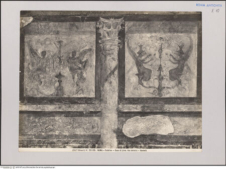 Vorderseite von Alinari [https://www.deutsche-digitale-bibliothek.de/content/lizenzen/rv-ez/] InnenausmalungGenien und Kandelabermotive - Ausschnitt: Zwei Bildfelder, bh591607_recto. Foto.