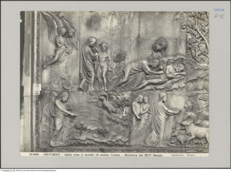 Vorderseite von Alinari [https://rightsstatements.org/page/CNE/1.0/] GenesisGenesis - Untere Register, links, bh591629_recto. Foto.