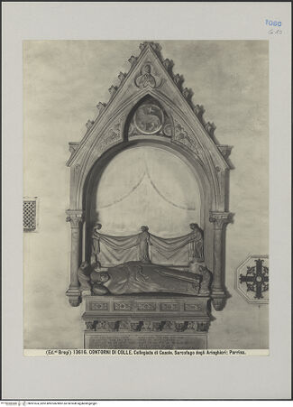 Vorderseite von Brogi 13616 [https://rightsstatements.org/page/CNE/1.0/] Grabmal für Tommaso Andrei - Gesamtansicht, bh591634_recto. Foto: Alinari.