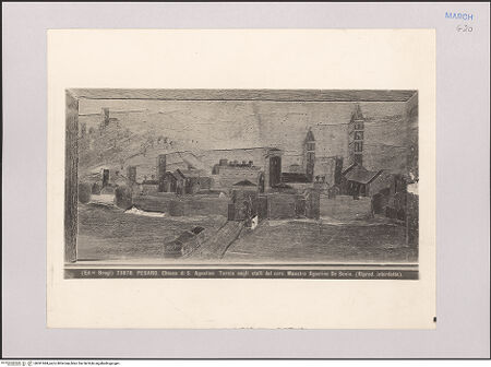 Vorderseite von Alinari [https://www.deutsche-digitale-bibliothek.de/content/lizenzen/rv-ez/] Chorgestühl mit intarsierten Stadtansichten, Vasen und KandelabermotivenVedute einer befestigten Stadt - , bh591684_recto. Foto.