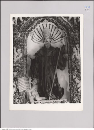 Vorderseite von unbekannt [https://www.deutsche-digitale-bibliothek.de/content/lizenzen/rv-fz/] Heiliger Benedikt - Gesamtansicht vor Restaurierung 1999-2004, bh592839_recto. Foto.