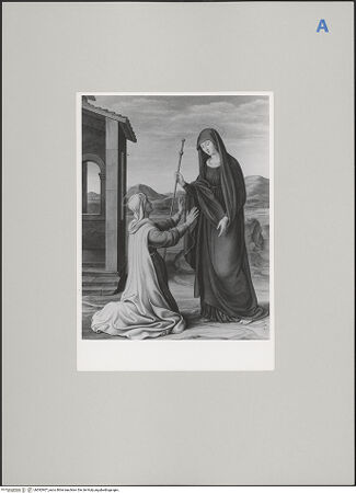 Vorderseite von Herzog Anton Ulrich-Museum [https://www.deutsche-digitale-bibliothek.de/content/lizenzen/rv-ez/] Heimsuchung Mariae - Aufnahme unter Aussparung der Federeinfassung, somit ohne Signatur und Datierung, bh592907_recto. Foto.