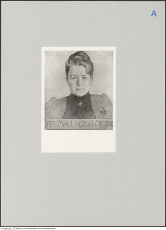 Vorderseite von Nationalmuseum Stockholm [https://www.deutsche-digitale-bibliothek.de/content/lizenzen/rv-ez/] Bildnis der Selma Lagerlöf - , bh592929_recto. Foto.