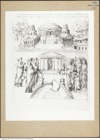 Vorderseite von Bibliotheca Hertziana [https://www.deutsche-digitale-bibliothek.de/content/lizenzen/rv-ez/] BaldachinProphetenzyklus - Schema der Postamentreliefs, bh593230_recto. Foto.