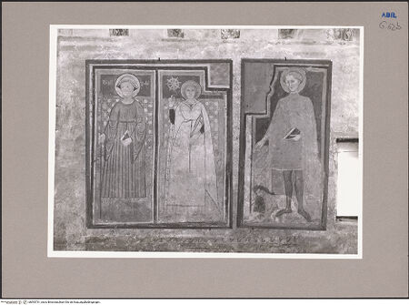 Vorderseite von Getty Research Institute [https://www.deutsche-digitale-bibliothek.de/content/lizenzen/rv-ez/] Die heiligen Peregrinus und Katharina von Alexandrien - Gesamtansicht (rechts: Heiliger mit Buch, 15. Jhd.), bh593731_recto. Foto: Hutzel, Max.