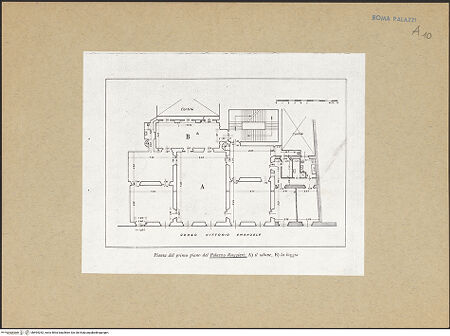 Vorderseite von unbekannt [https://www.deutsche-digitale-bibliothek.de/content/lizenzen/rv-fz/] Palazzo Ruggieri (Palazzo Ruggeri) - Grundriss Piano nobile, bh594252_recto. Foto.