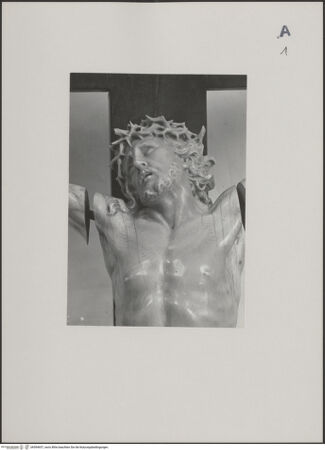 Vorderseite von ICCD [https://www.deutsche-digitale-bibliothek.de/content/lizenzen/rv-ez/] Kruzifix - Detail: Kopf seitlich, bh594657_recto. Foto: Gabinetto Fotografico Nazionale.