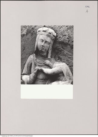 Vorderseite von Bibliotheca Hertziana [https://www.deutsche-digitale-bibliothek.de/content/lizenzen/rv-fz/] Madonna - Detail: Kopf und Oberkörper, bh594661_recto. Foto.