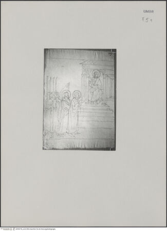 Vorderseite von Städelsches Kunstinstitut und Städtische Galerie [https://www.deutsche-digitale-bibliothek.de/content/lizenzen/rv-ez/] Sammlung von Umrissen und Durchzeichnungen, dienend zur Geschichte der bildenden Künste des Mittelalters in Italien, gezeichnet von J.A. Ramboux aus Trier in den Jahren 1818 bis 1822 und den Jahren 1833 bis 1843Zeichnungsband 3Zeichnung 128: Die Freier vor dem Hohepriester (nach Ramboux Christus, Joseph zu Gottvater führend) - , bh594754_recto. Foto.