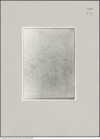 Vorderseite von Städelsches Kunstinstitut und Städtische Galerie [https://www.deutsche-digitale-bibliothek.de/content/lizenzen/rv-ez/] Sammlung von Umrissen und Durchzeichnungen, dienend zur Geschichte der bildenden Künste des Mittelalters in Italien, gezeichnet von J.A. Ramboux aus Trier in den Jahren 1818 bis 1822 und den Jahren 1833 bis 1843Zeichnungsband 3Zeichnung 145: Der Fall Babylons - , bh594768_recto. Foto.