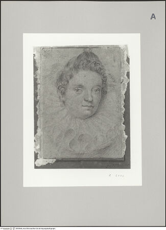 Vorderseite von Rheinisches Bildarchiv Köln [https://www.deutsche-digitale-bibliothek.de/content/lizenzen/rv-ez/] Frauenporträt mit Halskrause - , bh594860_recto. Foto.