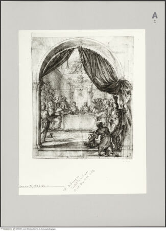 Vorderseite von Rheinisches Bildarchiv [https://www.deutsche-digitale-bibliothek.de/content/lizenzen/rv-ez/] Thomas von Aquin speist mit König Ludwig IX. von Frankreich - , bh594881_recto. Foto.