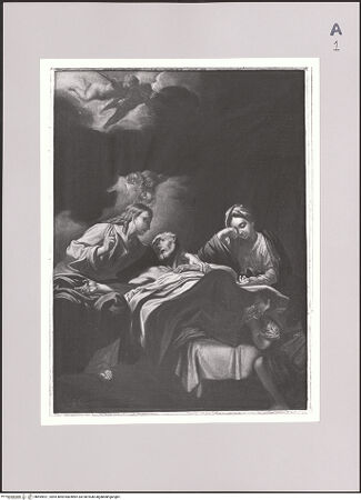 Vorderseite von Bibliotheca Hertziana [https://www.deutsche-digitale-bibliothek.de/content/lizenzen/rv-ez/] Der Tod des heiligen Joseph - , bh594921_recto. Foto: Fichera, Gabriele.