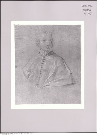 Vorderseite von Martin von Wagner Museum der Universität [https://www.deutsche-digitale-bibliothek.de/content/lizenzen/rv-ez/] Bildnis eines jungen Geistlichen - , bh594987_recto. Foto.