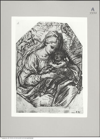 Vorderseite von Martin von Wagner Museum der Universität [https://www.deutsche-digitale-bibliothek.de/content/lizenzen/rv-ez/] Heilige Familie - , bh594990_recto. Foto.