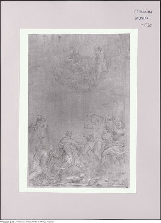 Vorderseite von Martin von Wagner Museum der Universität [https://www.deutsche-digitale-bibliothek.de/content/lizenzen/rv-ez/] Steinigung des heiligen Stephanus - , bh595003_recto. Foto.