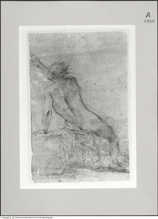 Vorderseite von Martin von Wagner Museum der Universität [https://www.deutsche-digitale-bibliothek.de/content/lizenzen/rv-ez/] Sitzende männliche Figur - , bh595006_recto. Foto.