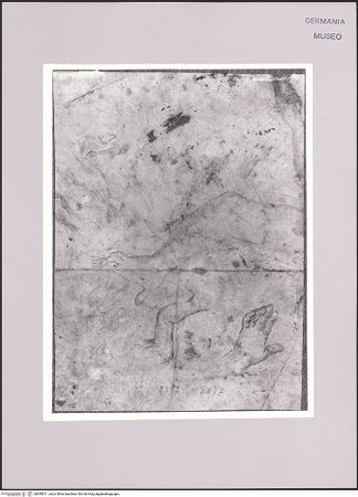 Vorderseite von Martin von Wagner Museum der Universität [https://www.deutsche-digitale-bibliothek.de/content/lizenzen/rv-ez/] Arm- und Handstudien - , bh595011_recto. Foto.