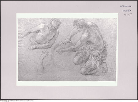 Vorderseite von Martin von Wagner Museum der Universität [https://www.deutsche-digitale-bibliothek.de/content/lizenzen/rv-ez/] Figurenstudie - , bh595027_recto. Foto.