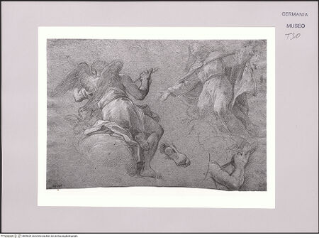 Vorderseite von Martin von Wagner Museum der Universität [https://www.deutsche-digitale-bibliothek.de/content/lizenzen/rv-ez/] Musizierende Engel und weibliche Heilige - , bh595029_recto. Foto.