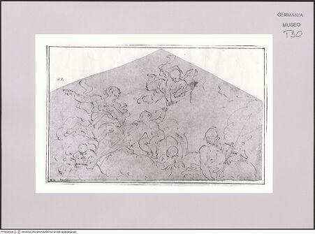 Vorderseite von Martin von Wagner Museum der Universität [https://www.deutsche-digitale-bibliothek.de/content/lizenzen/rv-ez/] Mythologische Figuren auf Wolken - , bh595043_recto. Foto.