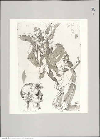 Vorderseite von Martin von Wagner Museum der Universität [https://www.deutsche-digitale-bibliothek.de/content/lizenzen/rv-ez/] Auffindung des Mosesknaben - , bh595109_recto. Foto.