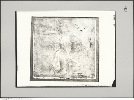 Vorderseite von Statens Konstmuseer [https://www.deutsche-digitale-bibliothek.de/content/lizenzen/rv-ez/] Studie zu schlafender Figur, mit Kopf und Arm an Hocker gelehnt - , bh595114_recto. Foto.