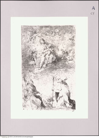 Vorderseite von Statens Konstmuseer [https://www.deutsche-digitale-bibliothek.de/content/lizenzen/rv-ez/] Madonna mit Christuskind und Heiligen - , bh595137_recto. Foto.