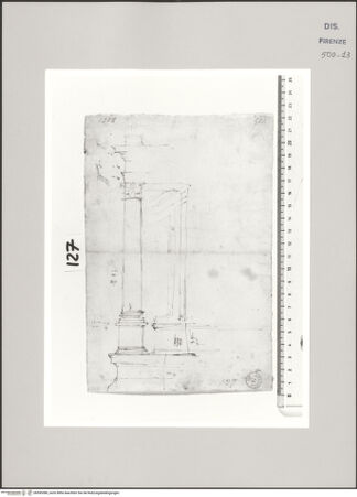 Vorderseite von Centro Studi Antonio Sangallo il Giovane, Montefiascone [http://creativecommons.org/publicdomain/mark/1.0/] Rom, St. Peter, Studie für die Laterne - , bh595380_recto. Foto.