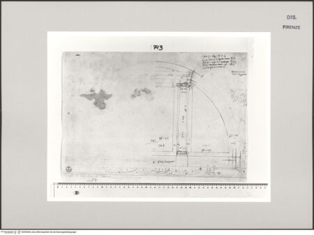 Vorderseite von Centro Studi Antonio Sangallo il Giovane, Montefiascone [http://creativecommons.org/publicdomain/mark/1.0/] Vatikan, Sala Regia, Studie für die Fenster - , bh595383_recto. Foto.